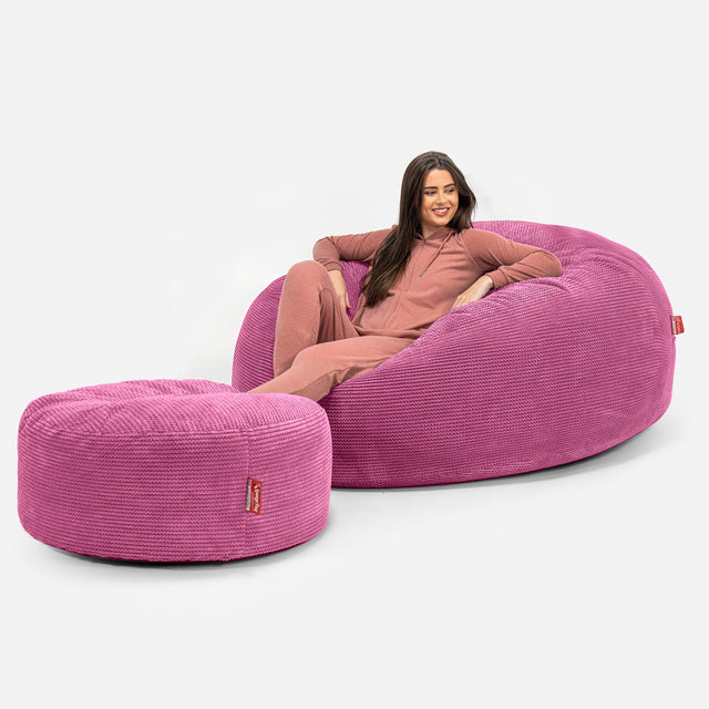 Saccosekk Sofa 'Mega-Mammut' - Pom-pom Rosa 02