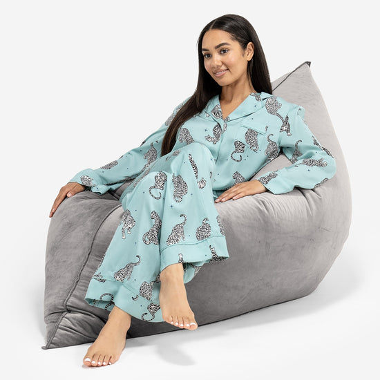 Saccosekk XXL - Fløyel Sølv 04