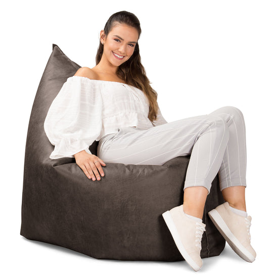 Saccosekk XXL - Vintage Skinn Naturskifer 04