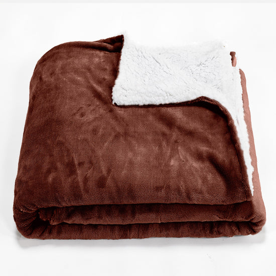Sherpa-teppe - Fleece Brun 01