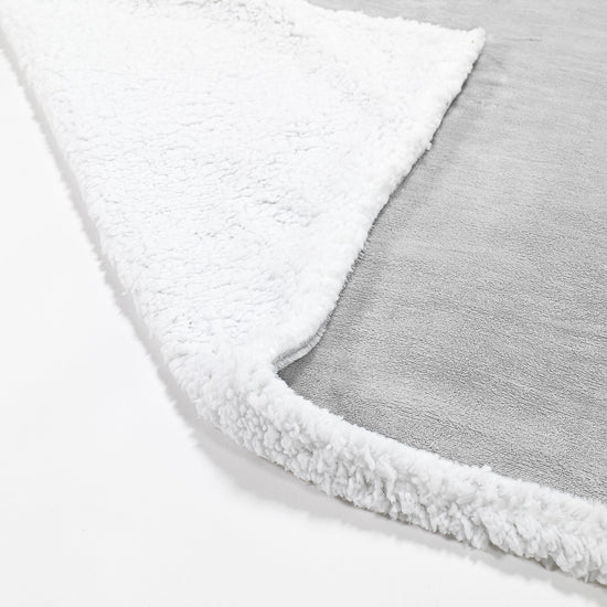 Sherpa-teppe - Fleece Lysegrå 02
