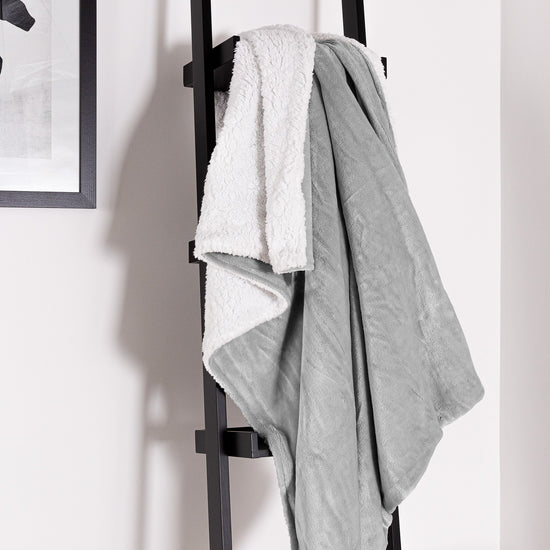 Sherpa-teppe - Fleece Lysegrå 05
