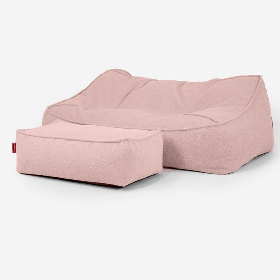 Sloucher Sakkosekk Sofa - Bouclé Rosa_02