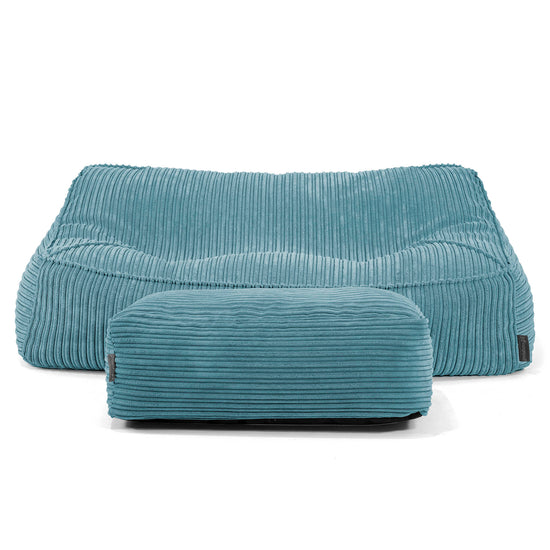 Sloucher Sakkosekk Sofa - Kordfløyel Turkis 01