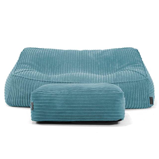 Sloucher Sakkosekk Sofa - Kordfløyel Turkis 01