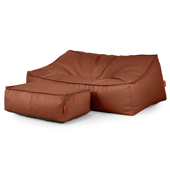 Sloucher Sakkosekk Sofa - Vegansk Skinn Kastanjebrun 02