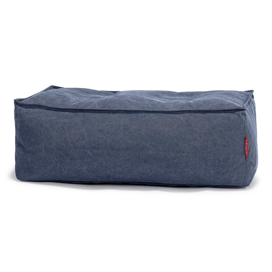 Stor Fotskammel - Steinvasket Denim Marineblå 01