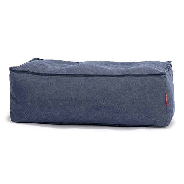 Stor Fotskammel - Steinvasket Denim Marineblå 01