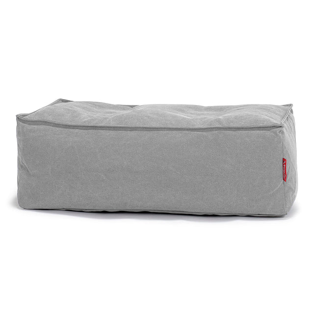 Stor Fotskammel - Steinvasket Denim Tinn 01