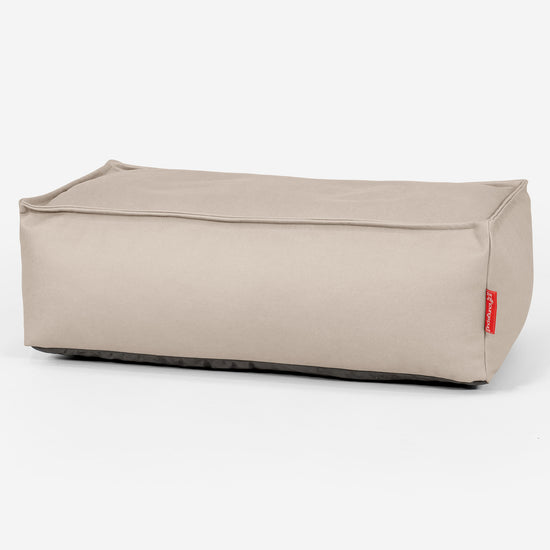 Stor Fotskammel - Vegansk Skinn Elfenben 01