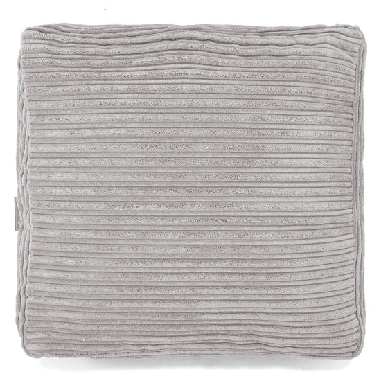 Stor Gulvpute - Kordfløyel Aluminium Sølv 03