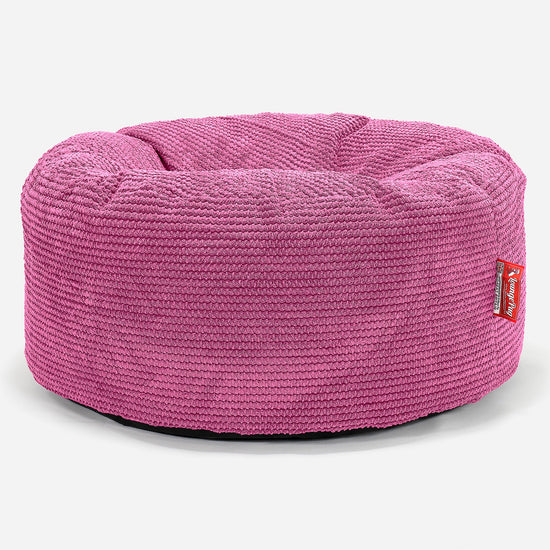 Stor Rund Puff - Pom-pom Rosa 01