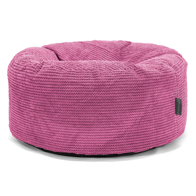 Stor Rund Puff - Pom-pom Rosa 01