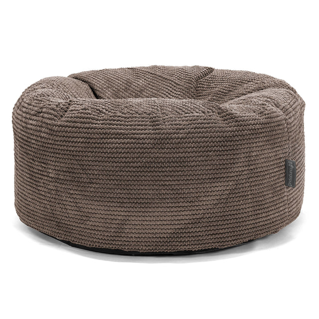 Stor Rund Puff - Pom-pom Sjokolade 01