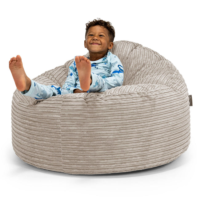 Stor Saccosekk Snuggle for Barn 3-8 år - Kordfløyel Mink 01
