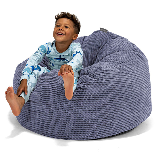 Stor Saccosekk Snuggle for Barn 3-8 år - Pom-pom Fiolett 01