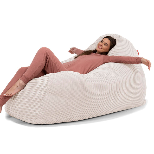 Stor Saccosekk Sofa - Kordfløyel Elfenben 02