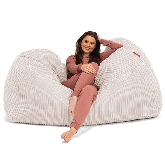 Stor Saccosekk Sofa - Kordfløyel Elfenben 03
