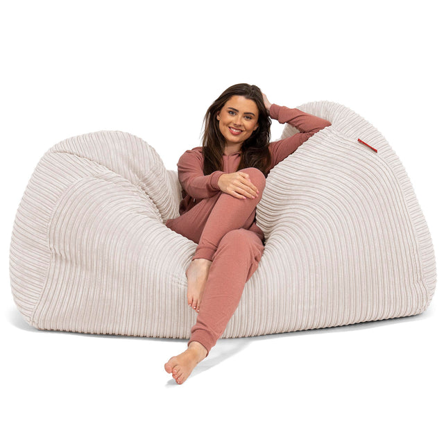 Stor Saccosekk Sofa - Kordfløyel Elfenben 03