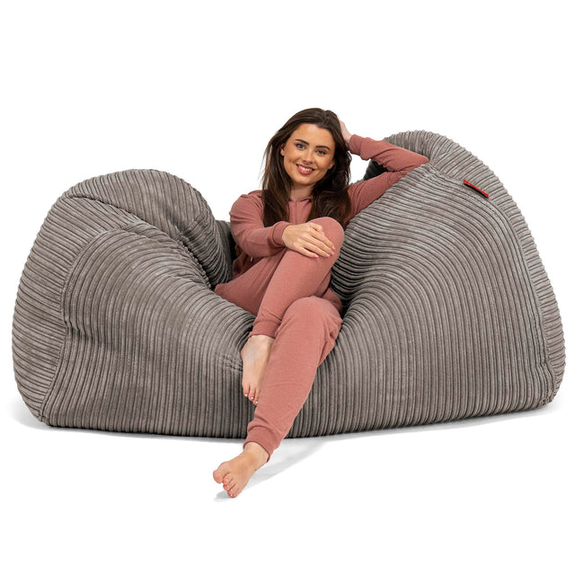 Stor Saccosekk Sofa - Kordfløyel Grafitt 03