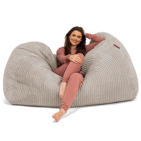 Stor Saccosekk Sofa - Kordfløyel Mink 03