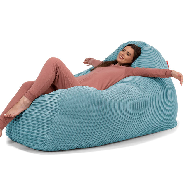 Stor Saccosekk Sofa - Kordfløyel Turkis 02