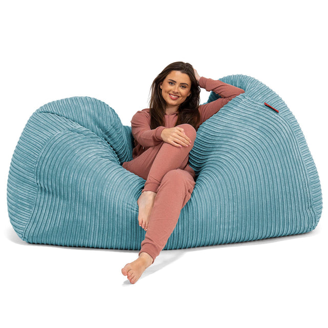 Stor Saccosekk Sofa - Kordfløyel Turkis 03