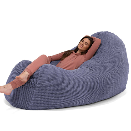 Stor Saccosekk Sofa - Pom-pom Fiolett 02