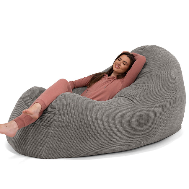Stor Saccosekk Sofa - Pom-pom Koksgrå 02