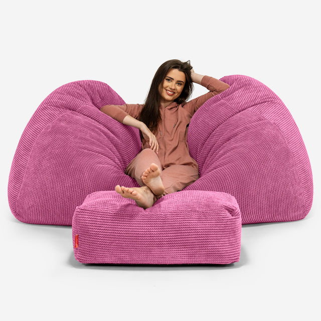 Stor Saccosekk Sofa - Pom-pom Rosa 03