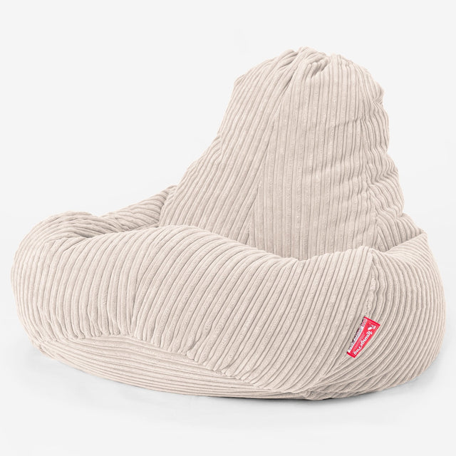 Ultra Lux Gaming Saccosekk-stol - Kordfløyel Elfenben 01