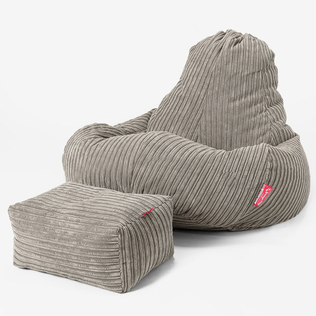 Ultra Lux Gaming Saccosekk-stol - Kordfløyel Mink 02