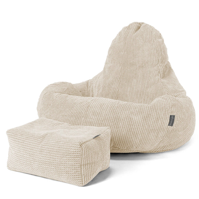 Ultra Lux Gaming Saccosekk-stol - Pom-pom Elfenben 02