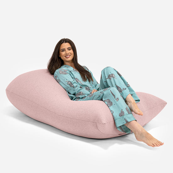 Grande XL Saccosekk - Elastisk Bomull Babyrosa 01