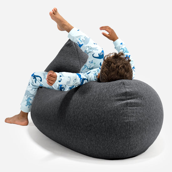 Høy Saccosekk for Barn 2-6 år - Elastisk Bomull Grafitt 04