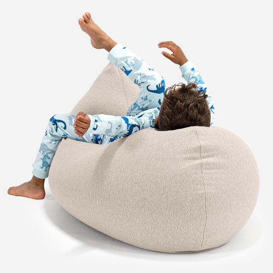 Høy Saccosekk for Barn 2-6 år - Elastisk Bomull Mink 04