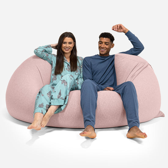 Venti XXL Stor Saccosekk - Elastisk Bomull Babyrosa 04