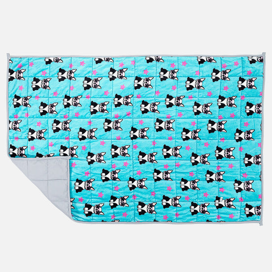 Vektpledd for Barn - Flanellfleece Mops 03