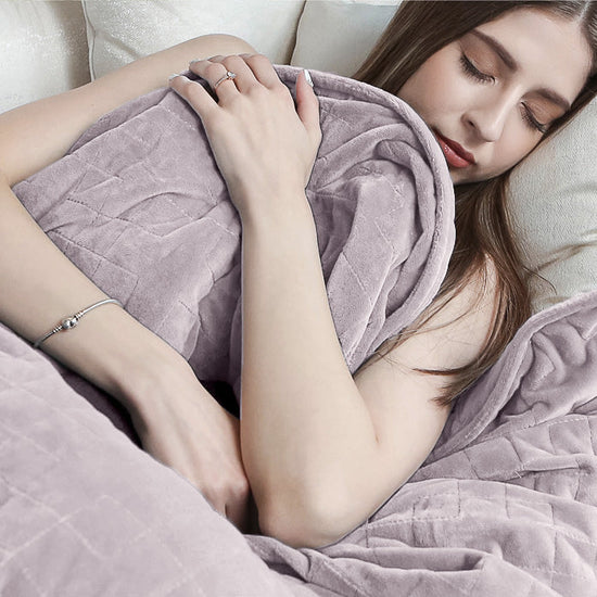 Vektpledd for Voksne - Flanellfleece Lys Rosa 05