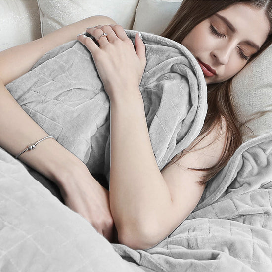 Vektpledd for Voksne - Flanellfleece Lysegrå 05