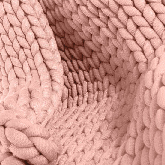 Vektpledd for Voksne - Grovstrikket Støvete Rosa 04