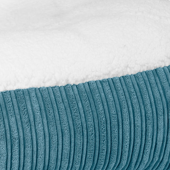 Sloucher Large-hundeseng - Sherpa & Kordfløyel Turkis 03