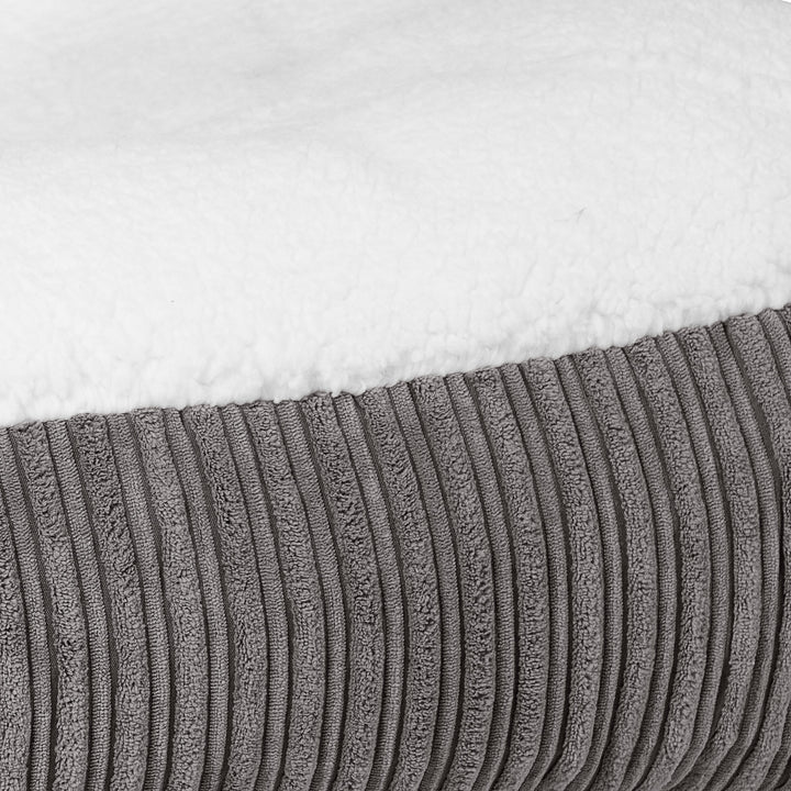 Sloucher Large-hundeseng - Sherpa & Kordfløyel Grafitt 03