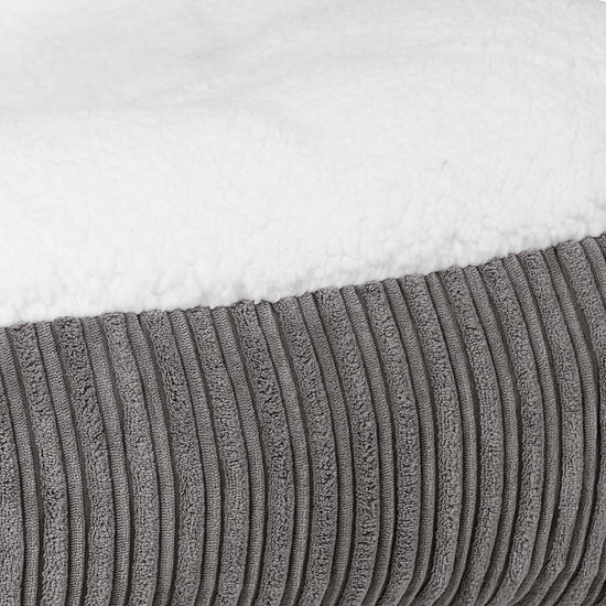Sloucher Medium-hundeseng - Sherpa & Kordfløyel Grafitt 03