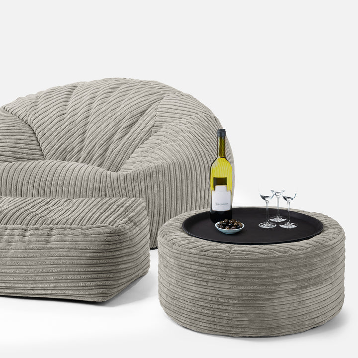 Klassisk Sakkosekk Sofa - Kordfløyel Mink 03