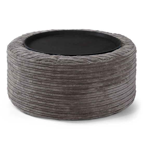 Ottoman Puff - Kordfløyel Grafitt 02