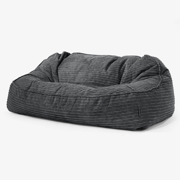 Sloucher Oversized Sakkosekk Sofa - Kordfløyel Svart 01