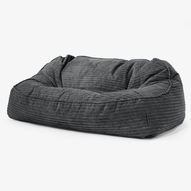 Sloucher Oversized Sakkosekk Sofa - Kordfløyel Svart 01