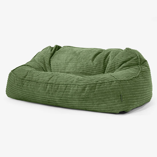 Sloucher Oversized Sakkosekk Sofa - Kordfløyel Skoggrønn 01