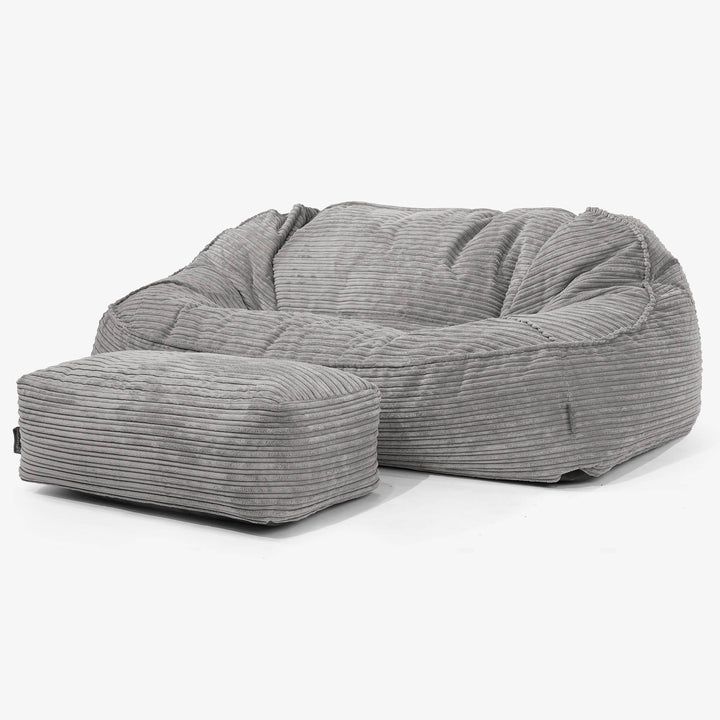 Sloucher Oversized Sakkosekk Sofa - Kordfløyel Grafitt 02